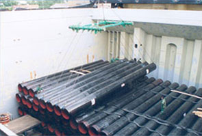 A252 steel piling pipe packed for shipping